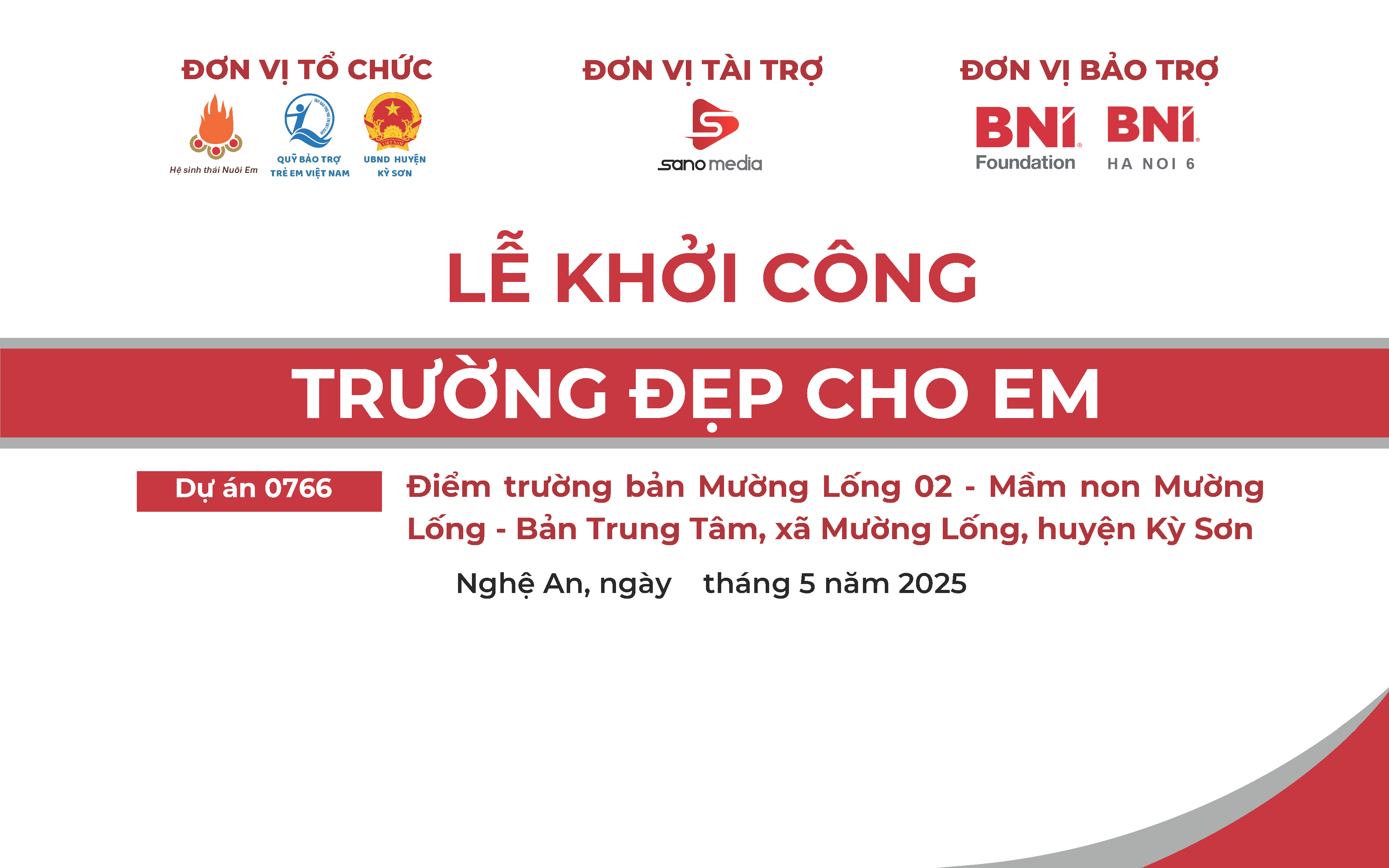 BNI HANOI 06 | KHỞI CÔNG TRƯỜNG ĐẸP – CHẮP CÁNH ƯỚC MƠ TẠI MƯỜNG LỐNG